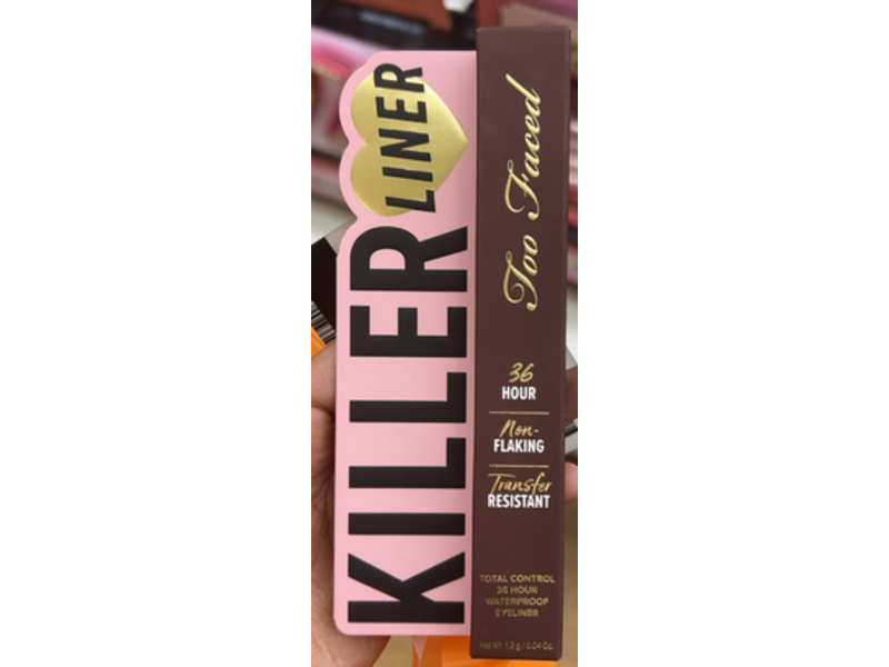 Too Faced Killer Liner Waterproof Gel Eyeliner, Killer Chocolate, 0.04 oz/1.2 g