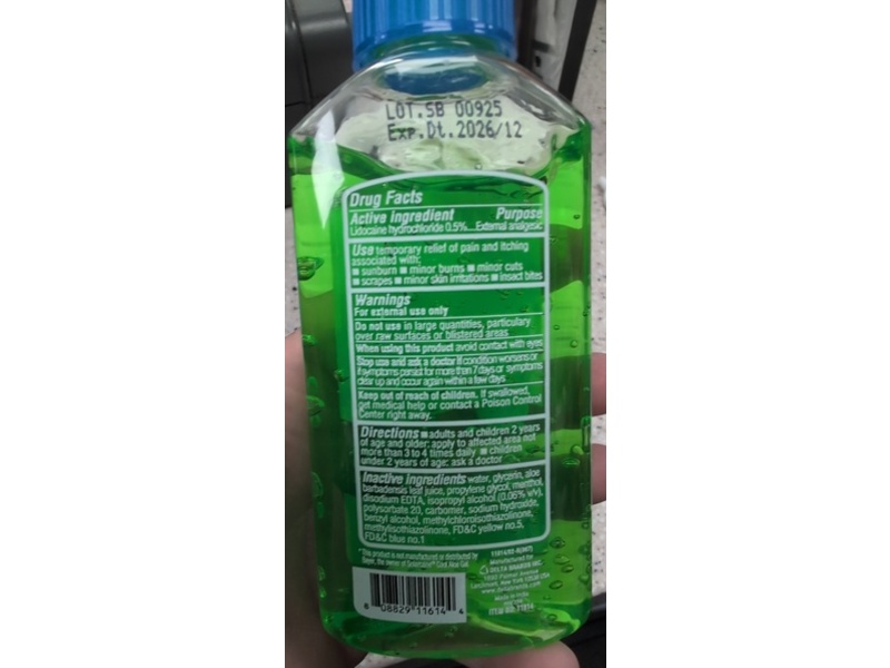 Lucky Super Soft Cooling Relief Sunburn Relief Gel, Lidocaine HCL, 6 oz/170 g