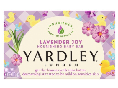 Yardley London Nourishing Baby Bar, Lavender Joy, 4 oz/113 g
