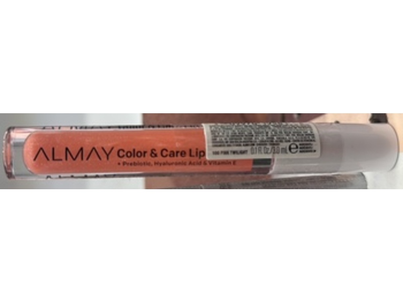 Almay Color & Care Lip Gloss, 100 Pink Twilight, 0.1 fl oz/3 mL