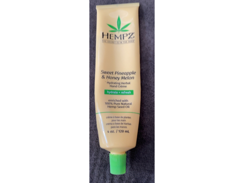 Hempz Hydrate+Refresh Hand Crème, Sweet Pineapple & Honey Melon , 4 oz/120 mL