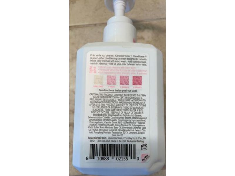 Keracolor Color + Clenditioner, Light Pink, 12 fl oz/355 mL