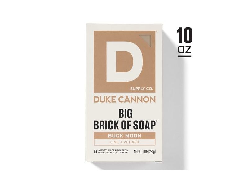 Duke Cannon Supply Co. Big Ass Brick Of Soap, Buck Moon Lime + Vitiver, 10 oz/283 g