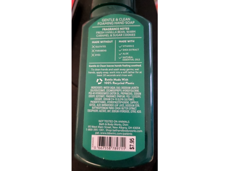 Bath & Body Works Gentle & Clean Foaming Hand Soap, Vanilla Bean Noel, 8.75 fl oz/259 mL, Pack Of 2