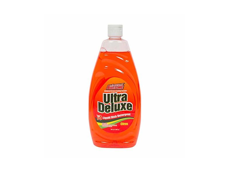 Awesome Ultra Deluxe Liquid Dish Detergent, Citrus, 30 fl oz/887 mL