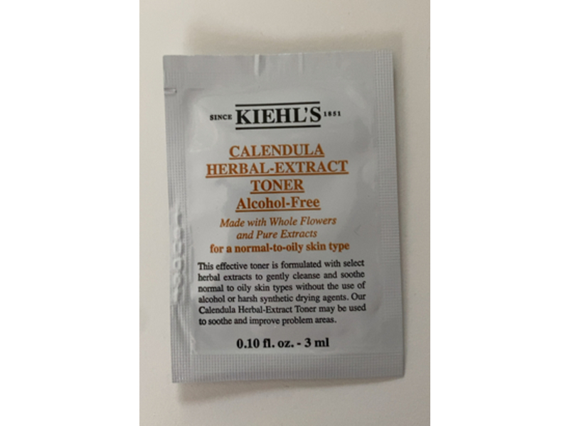 Kiehl's Calendula Herbal-Extract Toner, Whole Flowers & Pure Extracts, 0.10 fl oz/3 mL