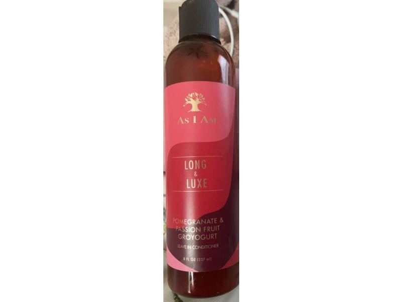 As I Am Long & Luxe Leave In Conditioner, Pomegranate & Passion Fruit Groyogurt, 8 fl oz/237 mL