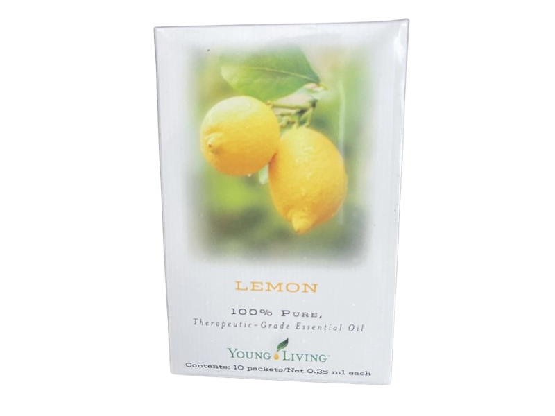 Young Living 100% Pure Therapeutic-Grade Essential Oil, Lemon, 0.25 mL, 10 Count