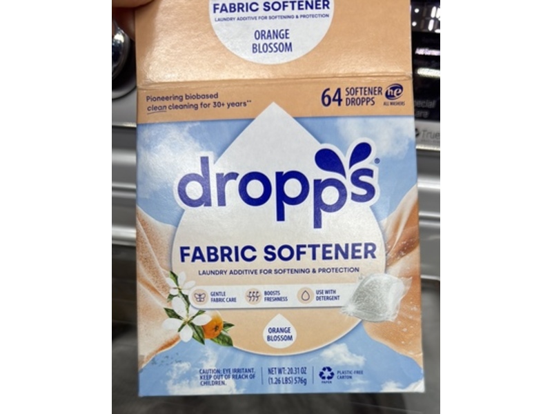 Dropps Fabric Softner, Orange Blossom, 64 Dropps, 20.31 oz/576 g