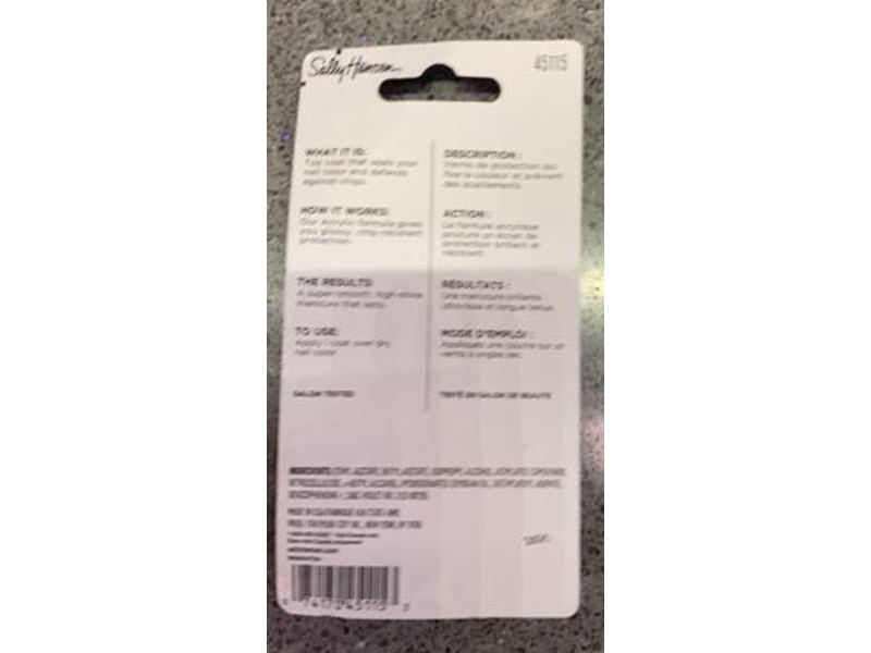 Sally Hansen Top Coat, No Chip, 0.45 fl oz/13.3 mL