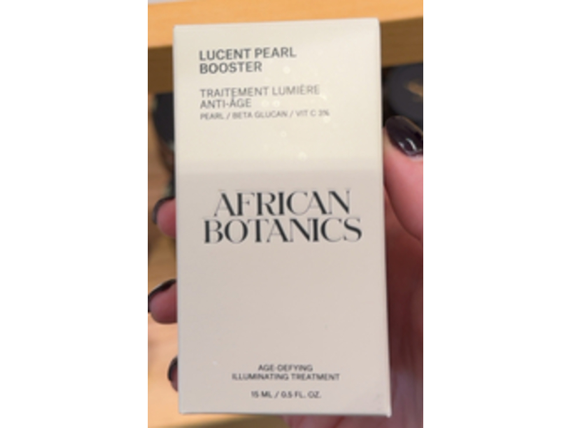 African Botanics Lucent Pearl Booster Age-Defying Illuminating Treatment, 0.5 fl oz/15 mL