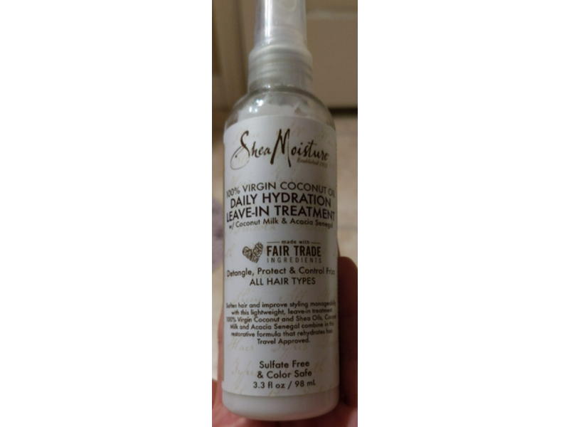 SheaMoisture Daily Hydration Leave-In Treatment, Coconut Milk & Acacia Senegal, 3.3 fl oz/98 mL