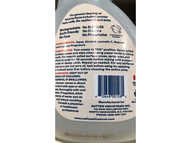 Nellie's All-Purpose Cleaner Spray, 24 fl oz / 710 ml