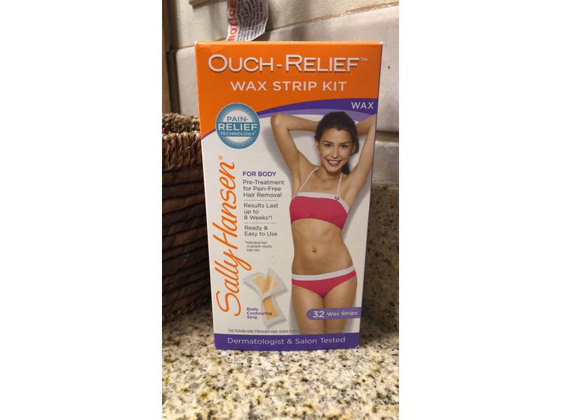 Sally Hansen Ouch-Relief Face & Body Wax Strip, 0.5 fl. oz /14.7 ml (pack of 32)