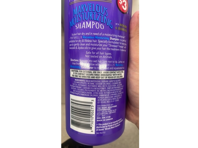 Parabella Marvelous Moisturizing Shampoo, Avocado & Jojoba Oil, 28 fl oz/828 mL