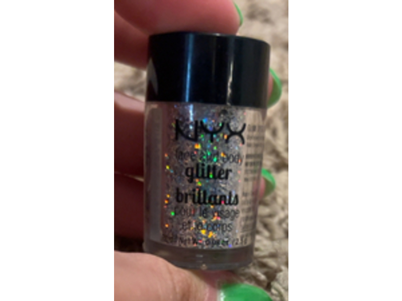 NYX Face & Body Glitter Brilliants, Crystal, 0.08 oz/2.5 g