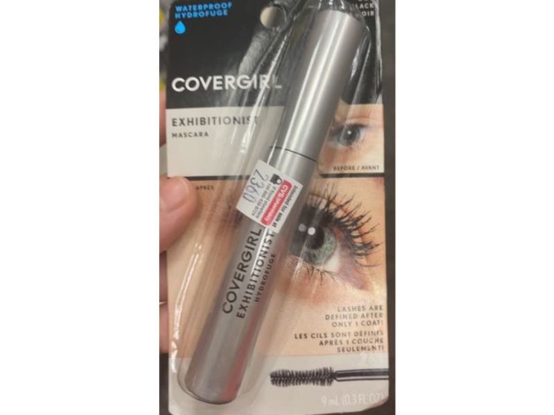 Covergirl Exhibitionist Mascara, 825 Very Black, Waterproof, 0.3 fl oz/9 mL
