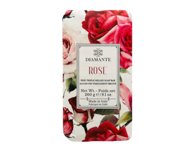 Diamante Triple Milled Soap, Rose, 7 oz/200 g