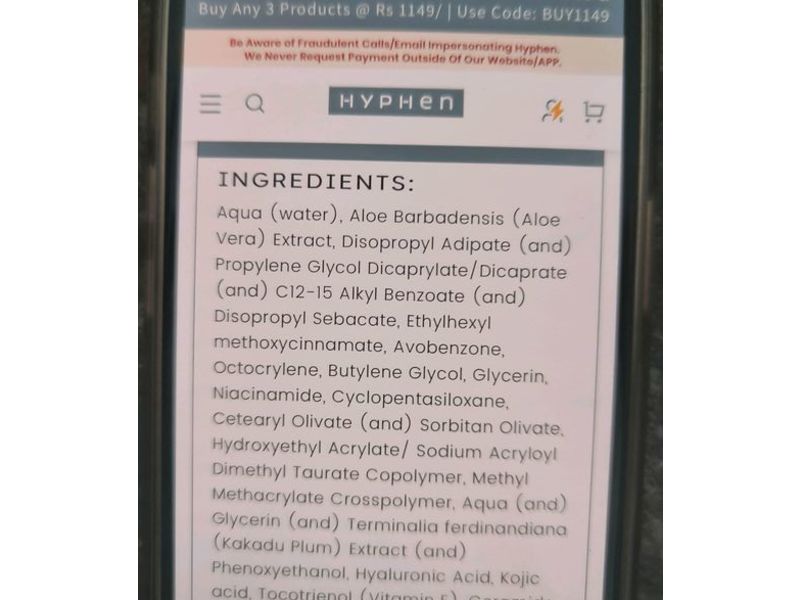 Hyphen All I Need Sunscreen, SPF 50 PA++++, 1.69 oz/50 mL