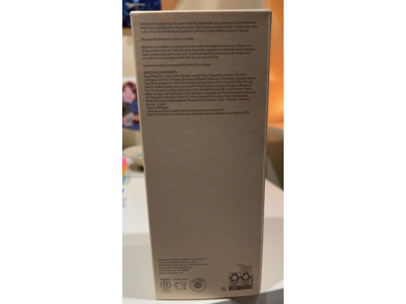 Beautycounter Softening Hand Lotion, Neroli, 14.8 fl oz/440 mL