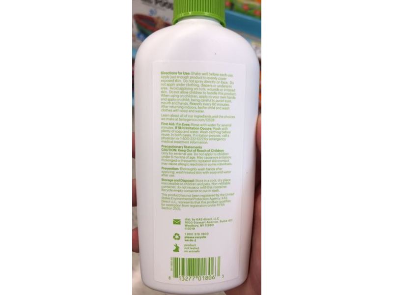 Babyganics Natural Insect Repellent, 6 fl oz/177 mL