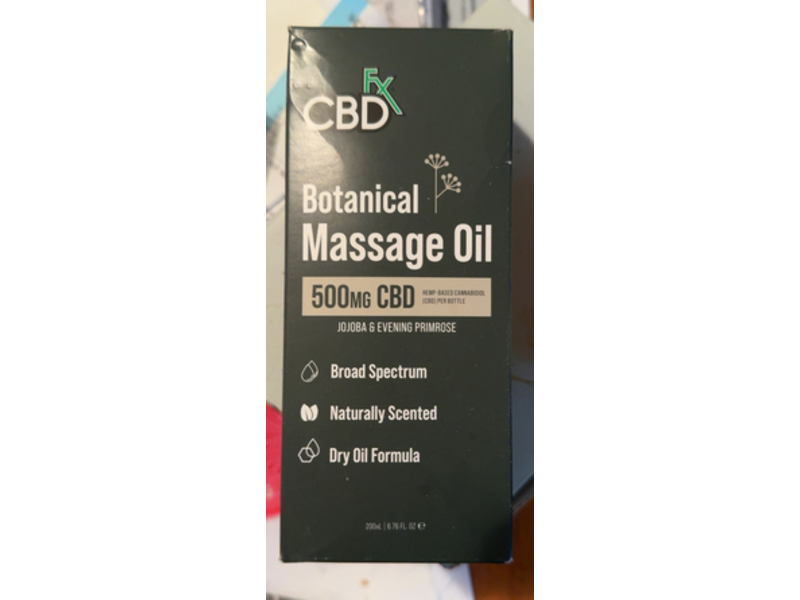 CBD Fx Botanical Massage Oil, Jojoba & Evening Primrose, 6.76 fl oz/200 mL