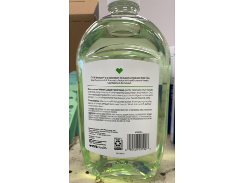 CVS Health Liquid Hand Soap Refill, Cucumber Melon, 50 fl oz/1.47 L