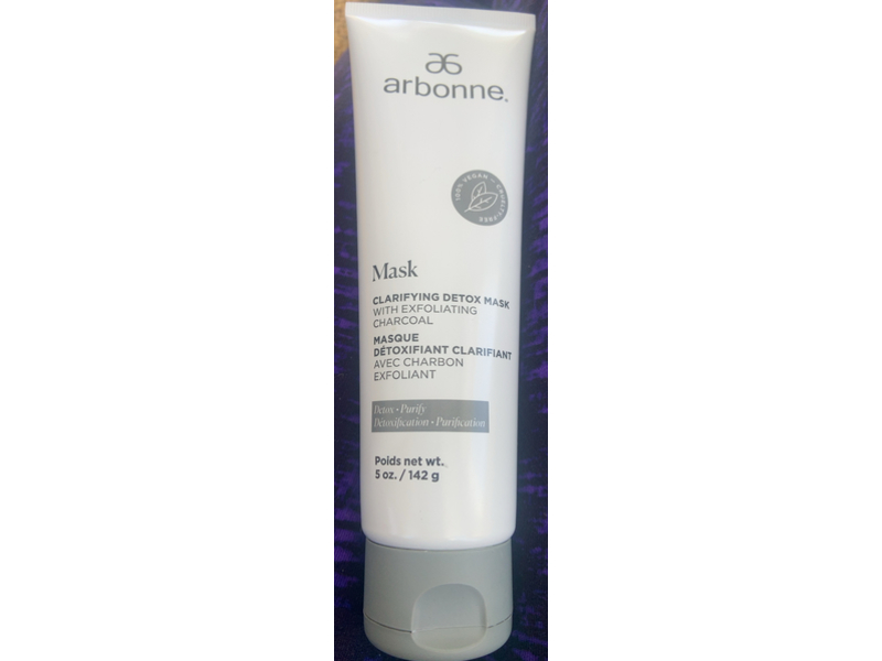 Arbonne Clarifying Detox Mask, Exfoliating Charcoal, 5 oz/142 g