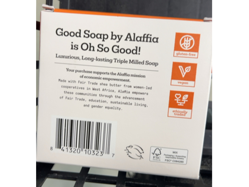 Alaffia Ultra Hydrating Triple Milled Bar Soap, Fragrance Free, 20 oz/567 g, 4 Count