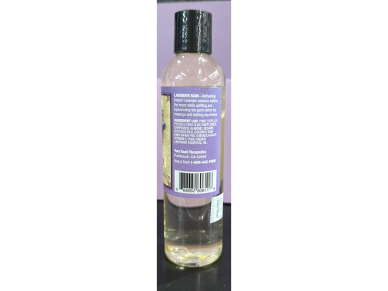 Pure Touch Water Dispersing Massage & Bath Oil, Lavender Rain, 8 oz
