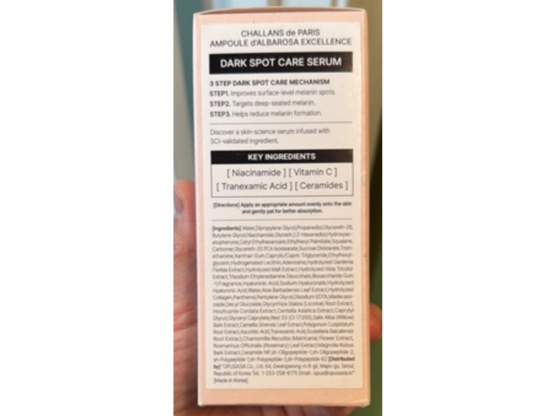 Challans De Paris Ampoule d'Albarosa Melanin Care Ampoule, 1.23 fl oz/35 mL