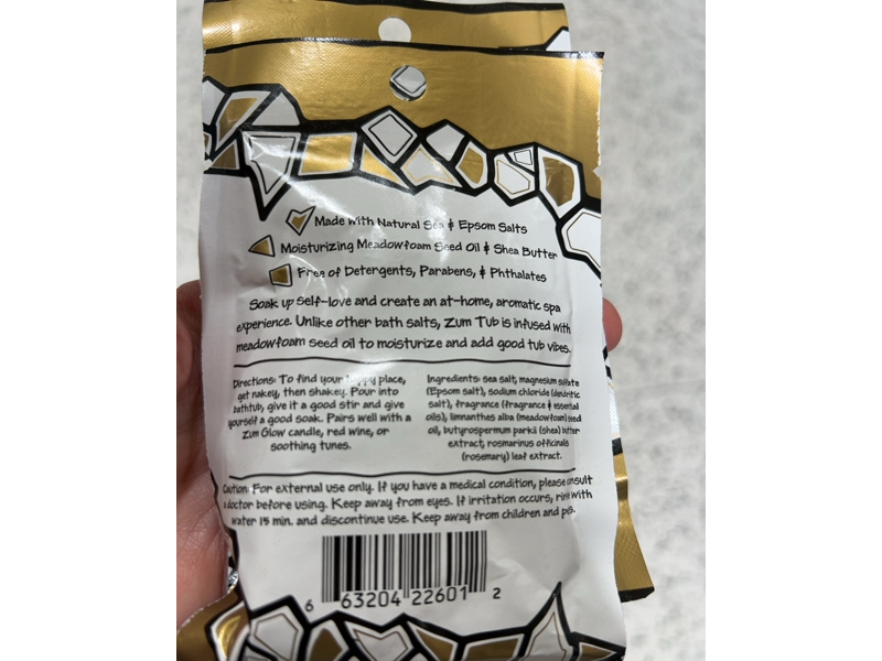 Zum Tub Epsom Sea Salts, Frankincense & Myrrh, 2 oz/56 g