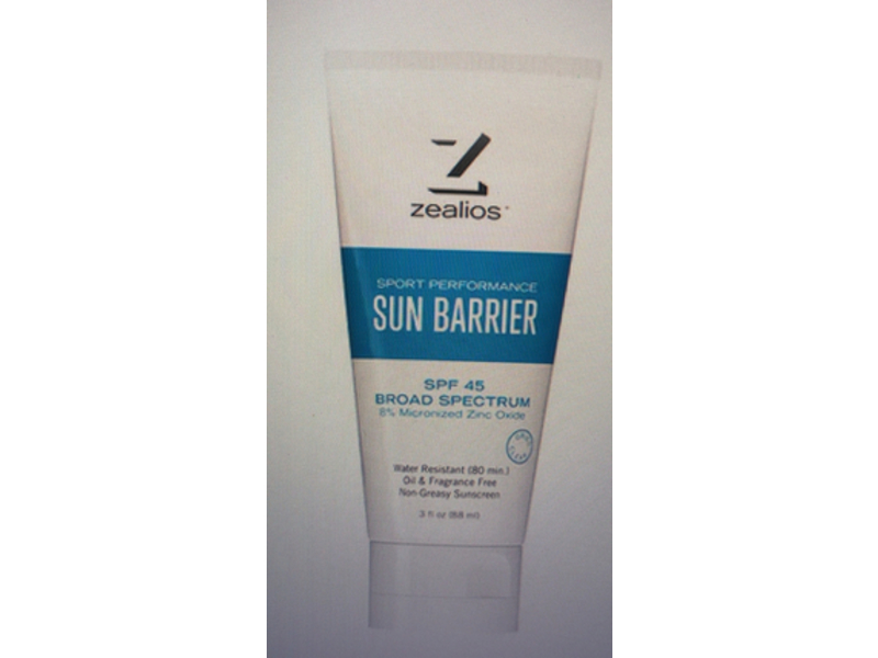 Zealios Sun Barrior, SPF 45, 3 fl oz/88 mL