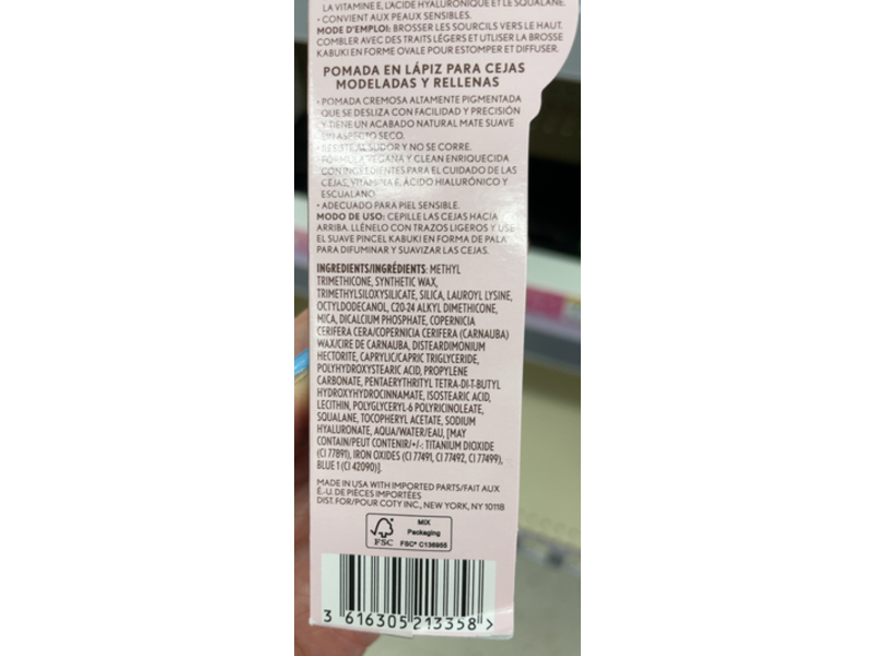 Covergirl Clean Fresh Brow Filler Pomade Pencil, 300 Auburn, 0.007 oz/0.2g