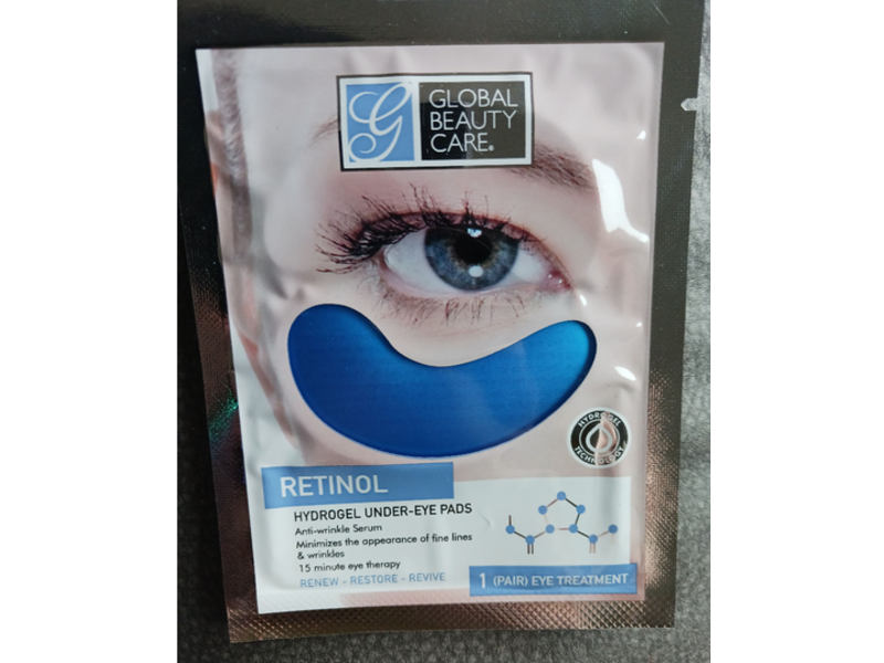 Global Beauty Care Hydrogel Under Eye Pads, Retinol, 1 Pair