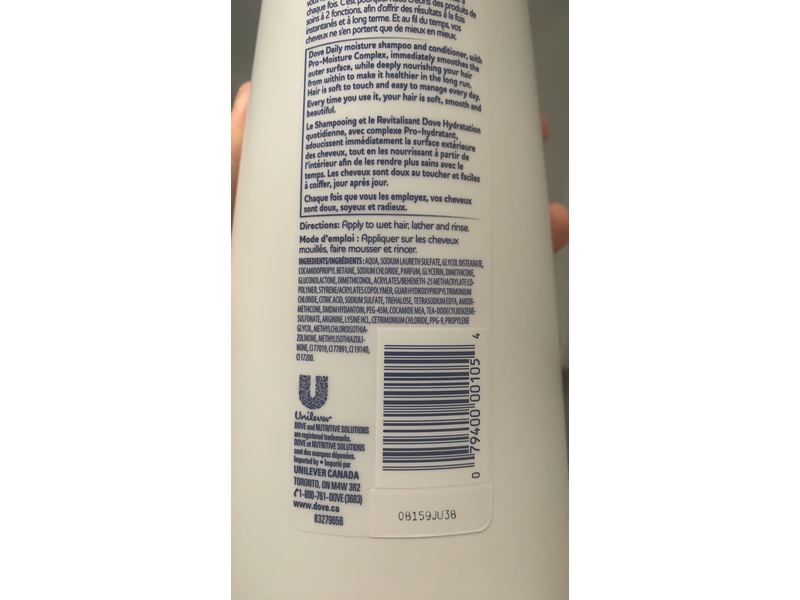 Dove Nutritive Solutions Daily Moisture Shampoo, 750 mL