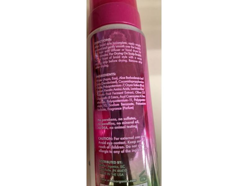 Mielle Braid Set Foam, Rice Water & Aloe Vera, 7.5 fl oz/222 mL