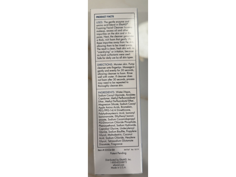 EltaMD Foaming Facial Cleanser, 3.38 fl oz/100 mL