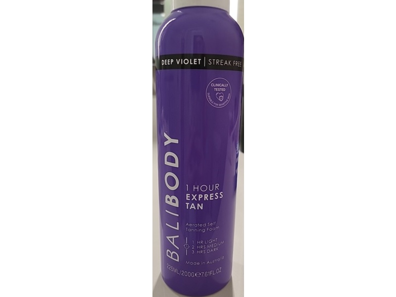 Bali Body 1 Hour Express Tanning Foam, Deep Violet, 7.61 fl oz/200 g