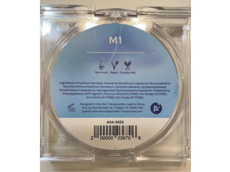 AOA Studio Air Cream Foundation, M1, 0.21 oz/6 g