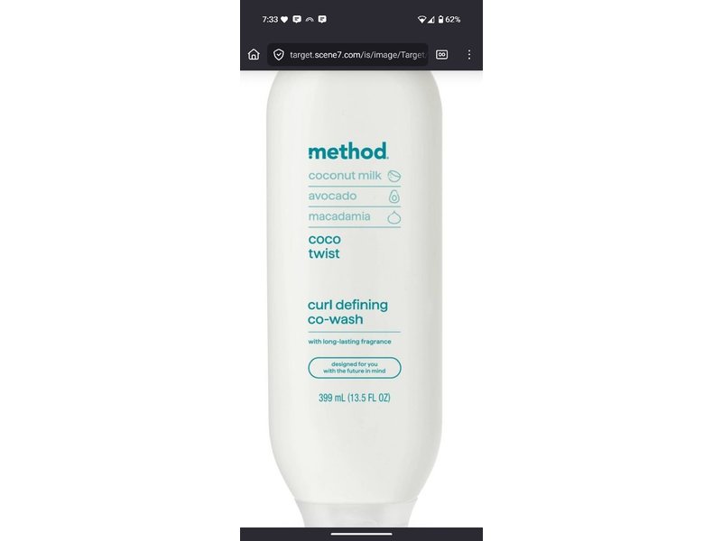 Method Curl Defining Co-Wash Shampoo, Coconut Milk, 13.5 fl oz/399 mL