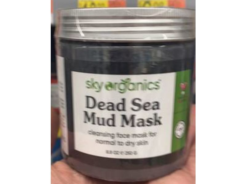Sky Organics Dead Sea Face Mud Mask, Normal To Dry Skin, 8.8 oz/250 g
