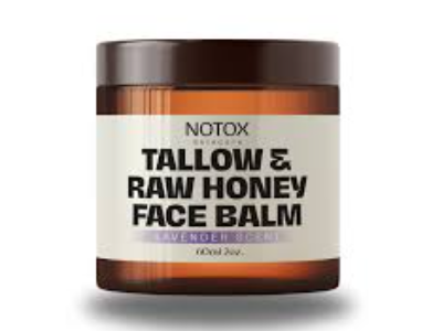 Notox Tallow & Raw Honey Face Balm, Lavender Scent, 2 oz/60 mL
