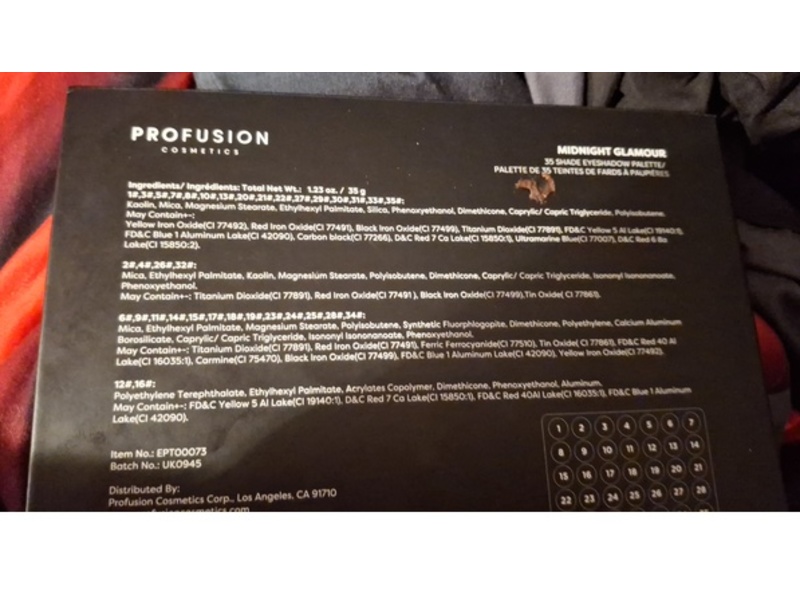 Profusion Cosemetics Eyeshadow Palette, Midnight Glamour, 1.23 oz/35 g