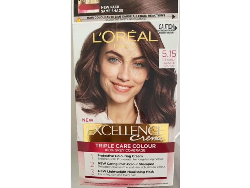 L'oreal Paris Triple Care Colour, Excellence Creme, 5.15 Natural Frosted Brown
