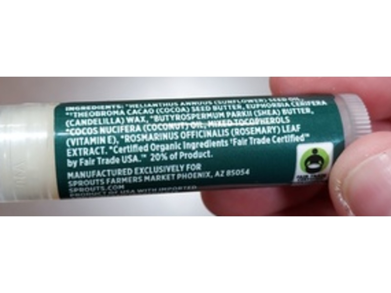 Real Root Vegan Lip Balm, Unscented, 0.15 oz/4.25 g