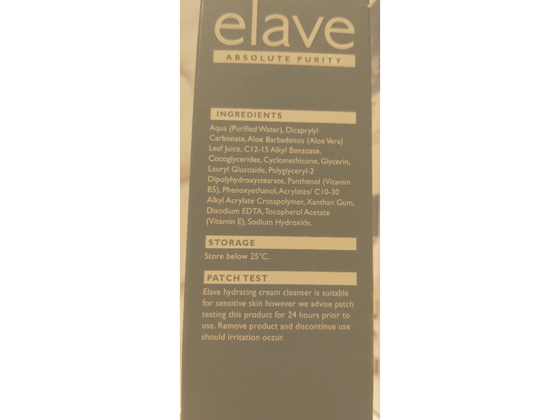 Elave Sensitive Hydrating Cream Cleanser, No 314, 6.76 fl oz/200 mL