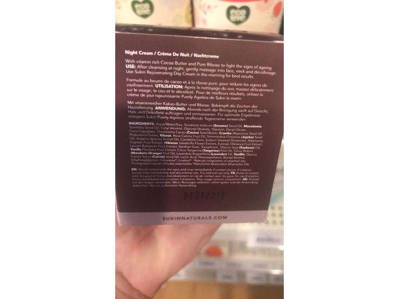 Sukin Purely Ageless ​Restorative Night Cream​, 4.06 fl oz