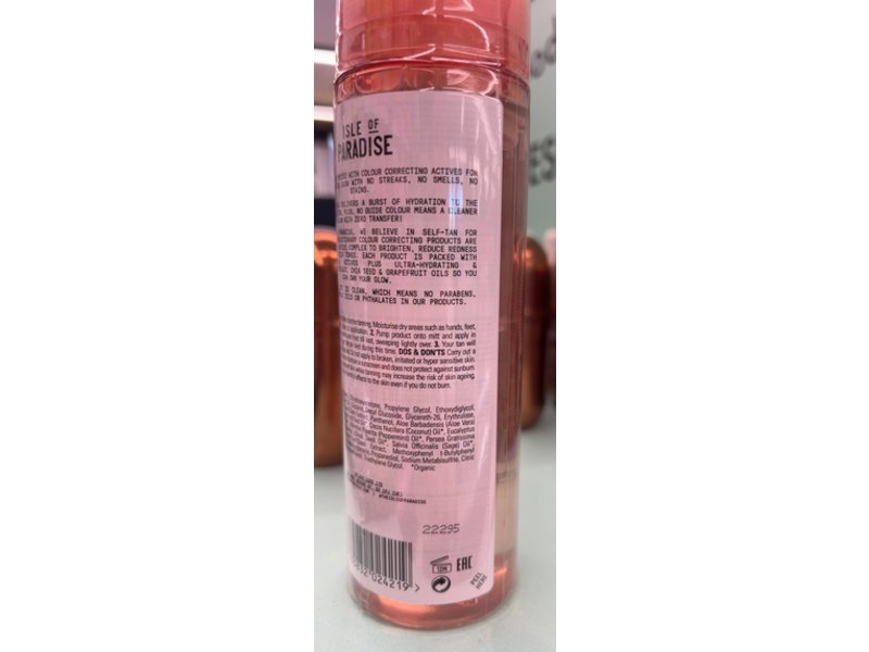 Isle Of Paradise Glow Clear Self Tanning Mousse, Light, 6.76 fl oz/200 mL