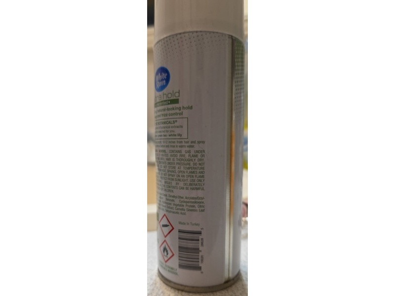 White Rain Extra Hold Hair Spray, Unscented, 4 oz/113 g